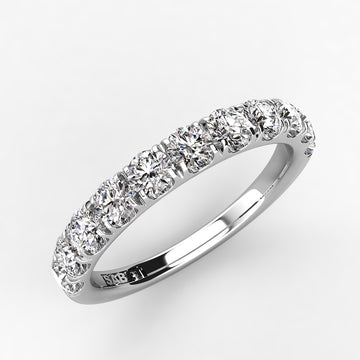 Curved Diamond Tracer Wedding Band .90ct